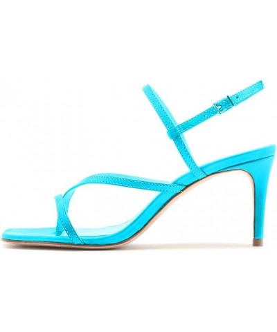 High Heels 10cm Summer Open Toe Fashion Buckle Stiletto Sandals Dress Shoes-Red||39 41 Sky Blue $35.26 Sandals