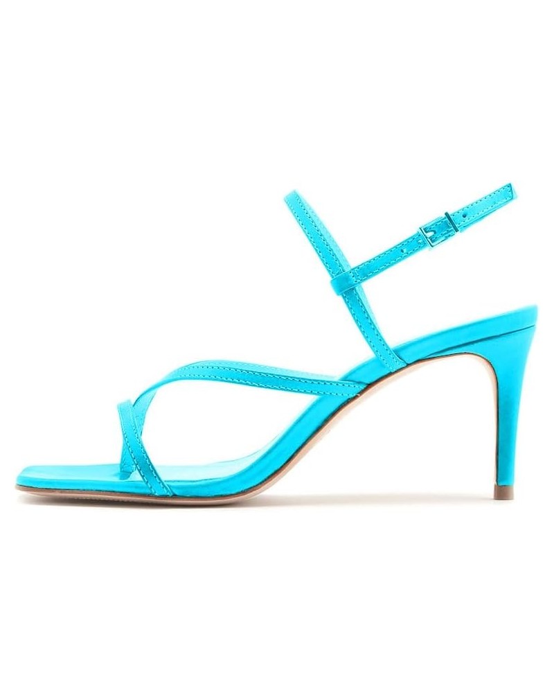 High Heels 10cm Summer Open Toe Fashion Buckle Stiletto Sandals Dress Shoes-Red||39 41 Sky Blue $35.26 Sandals