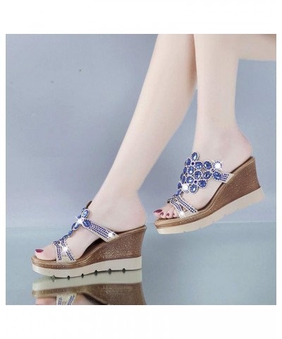 Women Leather Flip Flops Recovery Shoes For Women Clear Sandals For Women Pink Sandals Women Sandalias Elegan Blue-a $14.49 S...