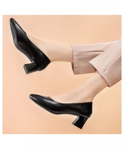 Slip-ons Comfy Pump Shoes for Women's Classy Closed Pointed Toe Pump Shoes for Girls Daily Office Wear Pumps Black $35.69 Pumps