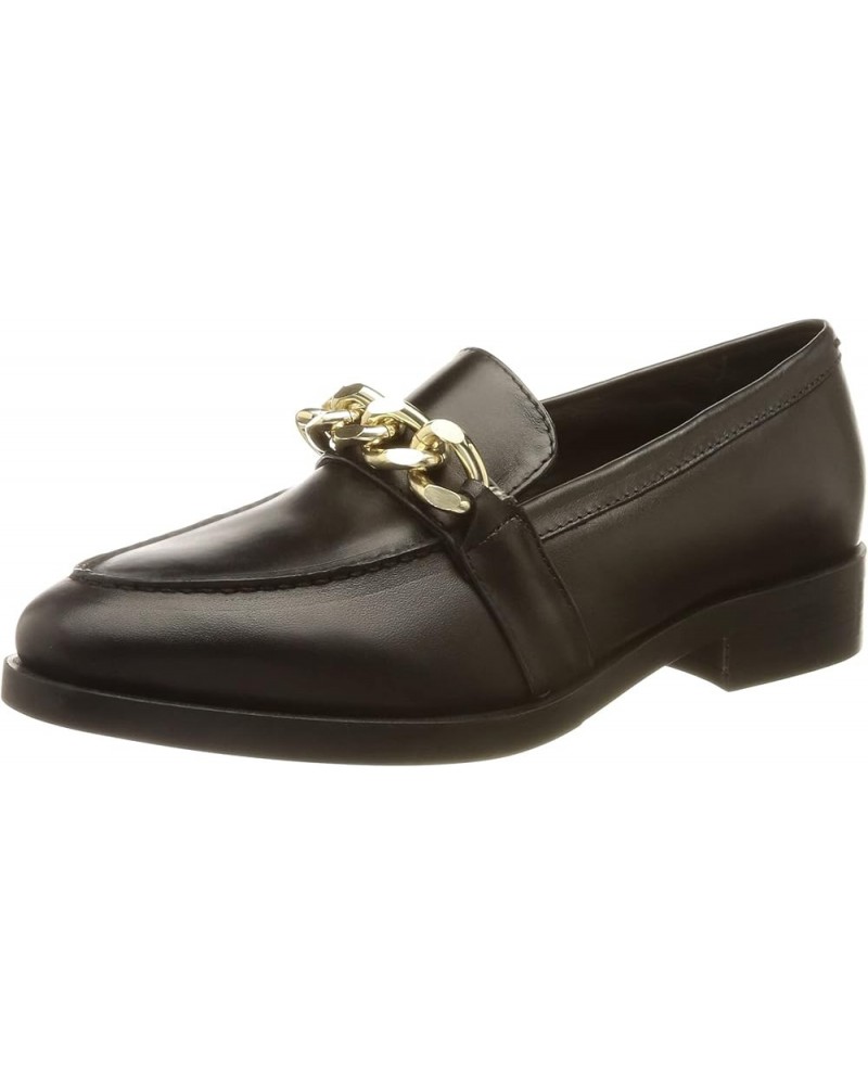 Women's Donna Brogue H Moccasins Black $42.25 Loafers & Slip-Ons