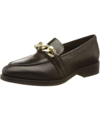 Women's Donna Brogue H Moccasins Black $42.25 Loafers & Slip-Ons