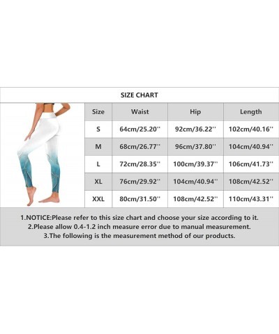 Thick High Waist Yoga Pants Workout Running Yoga Leggings for Women Blue $10.69 Outdoor Shoes