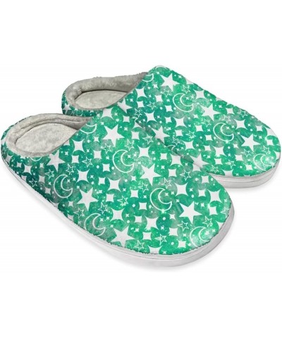 House Bedroom Slippers for Women and Men Indoor and Outdoor with Fuzzy Lining Memory Foam Christmas Decorations Stars $21.27 ...