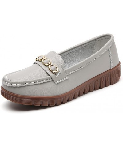 Womens Slip-on Soft Wedge Platform Loafers Classic Comfy Casual Comfy Outdoor Shoes Cameo Brown $30.73 Loafers & Slip-Ons