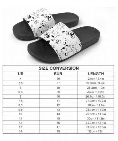 Slipper for Women Men Funny Dog Doing Yoga House Slippers Non-Slip Quick Drying Shower Slides Comfy Soft Indoor Slipper Thick...