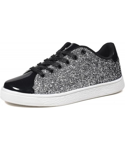 Women's Fashion Glitter Sneakers Sparkly Walking Shoes Low & High Top Shiny Casual Shoes Dressy Tennis Shoes 1.black $26.31 F...