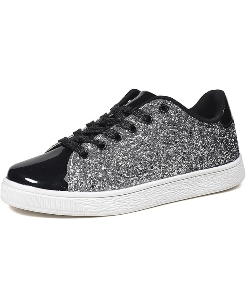 Women's Fashion Glitter Sneakers Sparkly Walking Shoes Low & High Top Shiny Casual Shoes Dressy Tennis Shoes 1.black $26.31 F...