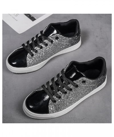 Women's Fashion Glitter Sneakers Sparkly Walking Shoes Low & High Top Shiny Casual Shoes Dressy Tennis Shoes 1.black $26.31 F...