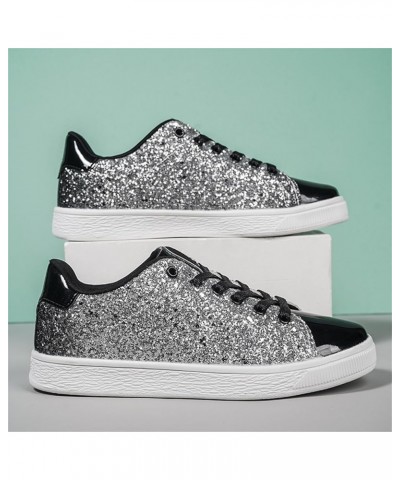 Women's Fashion Glitter Sneakers Sparkly Walking Shoes Low & High Top Shiny Casual Shoes Dressy Tennis Shoes 1.black $26.31 F...