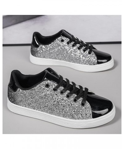 Women's Fashion Glitter Sneakers Sparkly Walking Shoes Low & High Top Shiny Casual Shoes Dressy Tennis Shoes 1.black $26.31 F...