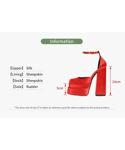 Spring Women Pumps Shoes Sexy Thick High Heels Big Size Platform Black Dress Party Wedding Shoes Woman Sandals 35 Black $78.7...