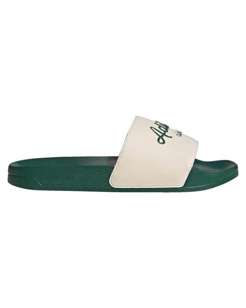 Unisex-Adult Adilette Shower Slide Sandal Wonder White/Collegiate Green/Collegiate Green $13.95 Athletic Shoes