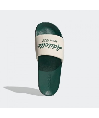 Unisex-Adult Adilette Shower Slide Sandal Wonder White/Collegiate Green/Collegiate Green $13.95 Athletic Shoes