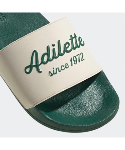 Unisex-Adult Adilette Shower Slide Sandal Wonder White/Collegiate Green/Collegiate Green $13.95 Athletic Shoes