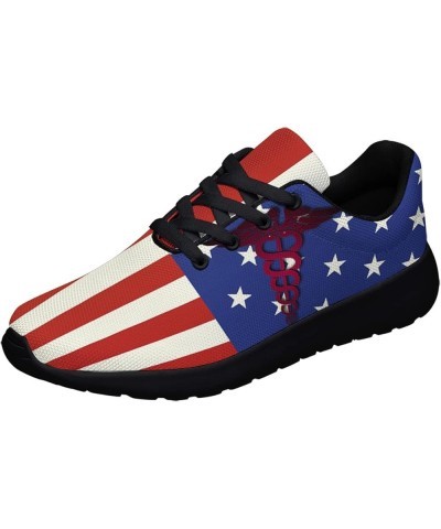 Nurse Shoes American Flag Print Nursing Sneakers Personalization Lightweight Breathable Running Shoes Gift for Medical Lover ...