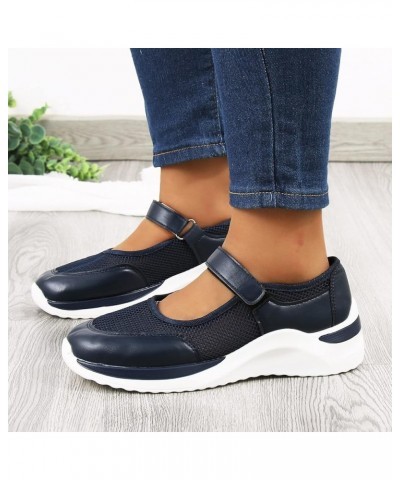 orthopedic platform loafers, Women's Fashion Casual Breathable Lightweight Platform Shoes Sport Running Shoes Z-07 Dark Blue ...