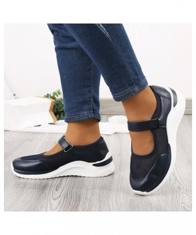 orthopedic platform loafers, Women's Fashion Casual Breathable Lightweight Platform Shoes Sport Running Shoes Z-07 Dark Blue ...