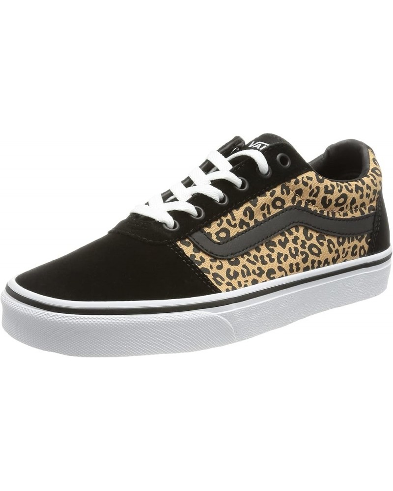 Unisex WARD CANVAS Low-Top Trainers Sneakers Cheetah Black White $31.45 Fashion Sneakers