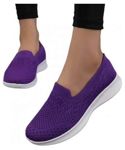 Slip-on Walking Shoes Women Knitted Mesh Breathable Sneaker Lightweight Comfortable Orthopedic Shoes,Women Outdoor Casual Run...