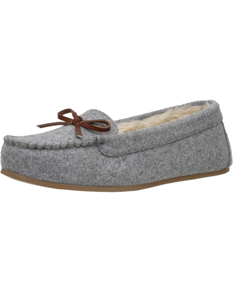 Women's Sabina Moccasin Slipper +Memory Foam Grey Wool $14.57 Slippers