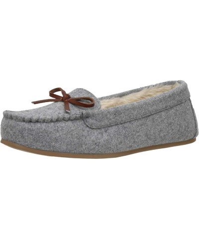 Women's Sabina Moccasin Slipper +Memory Foam Grey Wool $14.57 Slippers