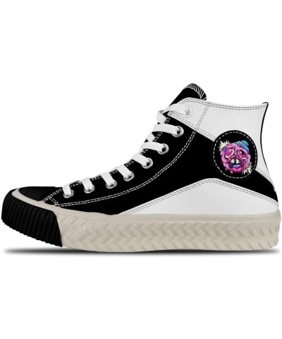 Popular Graffiti (19),Black Custom high top lace up Non Slip Shock Absorbing Sneakers Sneakers with Fashionable Patterns $48....