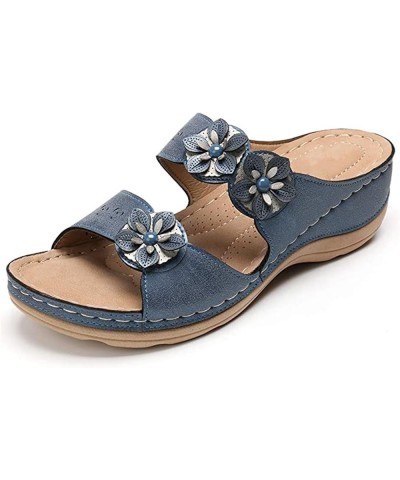 Women's Comfy Orthotic Sandals,Women's Comfortable Orthopedic Sandals Dressy Summer Arch Support Slide Sandals Zf-blue $9.79 ...