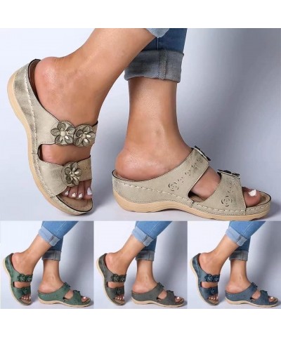 Women's Comfy Orthotic Sandals,Women's Comfortable Orthopedic Sandals Dressy Summer Arch Support Slide Sandals Zf-blue $9.79 ...