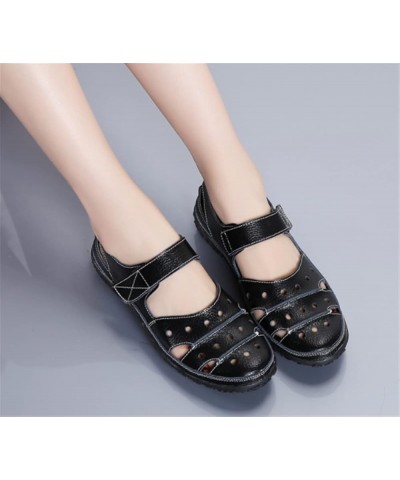 Casual Sandals Women 2021 Summer Hollow Breathable Nurse Simple Women's Sandals Comfortable Slope Heel Sandals Women Black 6 ...