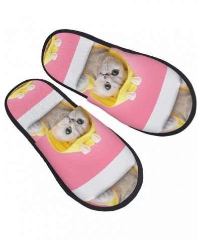 Fuzzy Feet Slippers For Women,House Shoes Non Slip Indoor/Outdoor,A Funny Cat Designs-Medium $11.94 Slippers