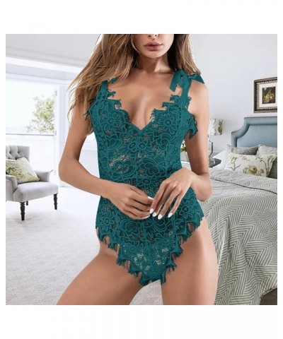 2024 Women's Embroidery See Through Binding Hollow Three Point Underwear Women Lingerie Maternity Camisole Green $10.25 Athle...