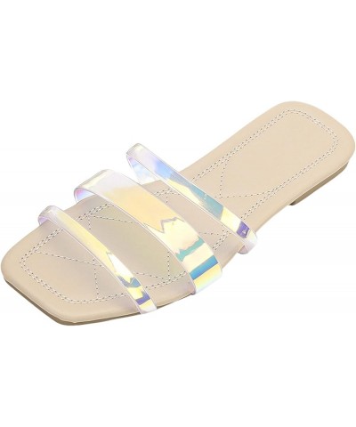 Sandals for Women Dressy Slide Shoes Summer Casual Open Toe comfort Walking with Arch Support Plantar Fasciitis Beige-9 $18.2...