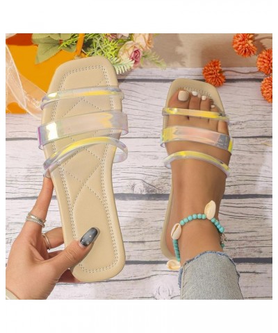 Sandals for Women Dressy Slide Shoes Summer Casual Open Toe comfort Walking with Arch Support Plantar Fasciitis Beige-9 $18.2...