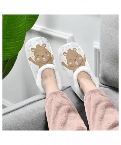 Happy Groundhog Day Home Winter Slippers Flowers Leaf Spa Travel House Slipper Soft Memory Foam Slipper Non Slip for Women Me...