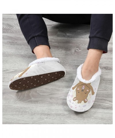 Happy Groundhog Day Home Winter Slippers Flowers Leaf Spa Travel House Slipper Soft Memory Foam Slipper Non Slip for Women Me...