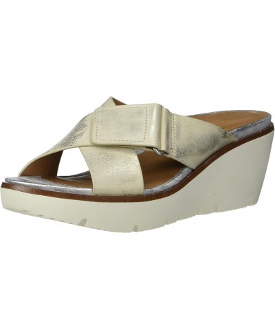 Women's Lavern Wedge Mule Sandal, Ice/Silver, 8.5 $77.89 Mules & Clogs