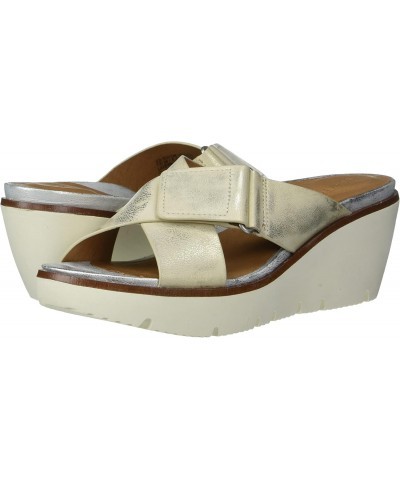 Women's Lavern Wedge Mule Sandal, Ice/Silver, 8.5 $77.89 Mules & Clogs