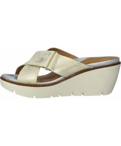 Women's Lavern Wedge Mule Sandal, Ice/Silver, 8.5 $77.89 Mules & Clogs