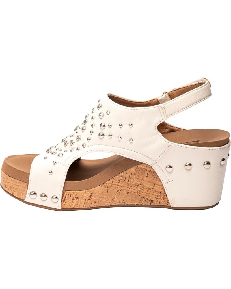 Docie Doe Womens 2.5" Wedge White $28.98 Sandals