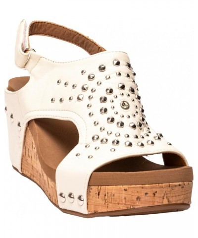 Docie Doe Womens 2.5" Wedge White $28.98 Sandals