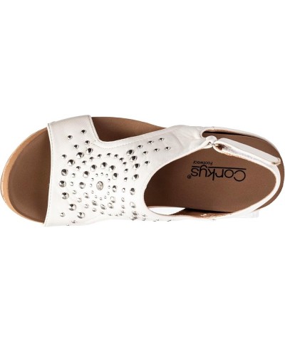 Docie Doe Womens 2.5" Wedge White $28.98 Sandals