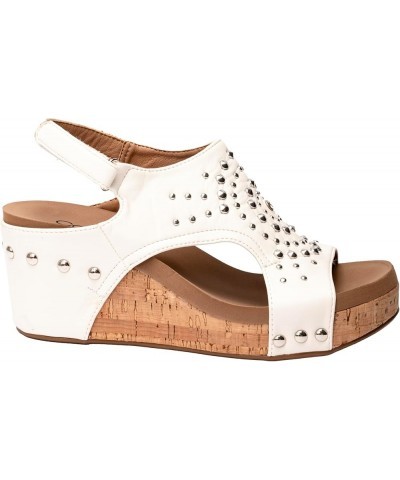 Docie Doe Womens 2.5" Wedge White $28.98 Sandals