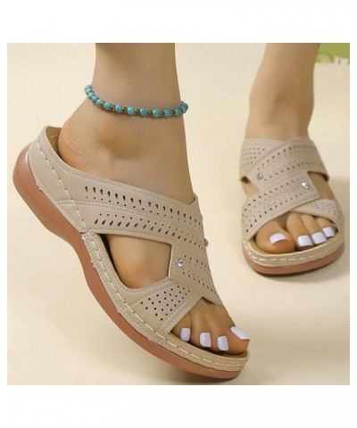 Orthopedic Shoes for Women Wide Width Slip Resistant Casual Sandals for Women 2024 Trendy Heel Comfort Sandals Woman Wide Wid...