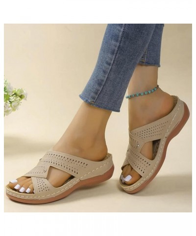 Orthopedic Shoes for Women Wide Width Slip Resistant Casual Sandals for Women 2024 Trendy Heel Comfort Sandals Woman Wide Wid...