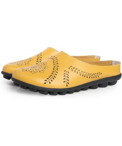 Women's Owlkay Casual All-Match Hollow Slippers,Soft Sole Slide Sports Sandals Loafer, Comfortable Slip-on Mules Yellow $18.3...