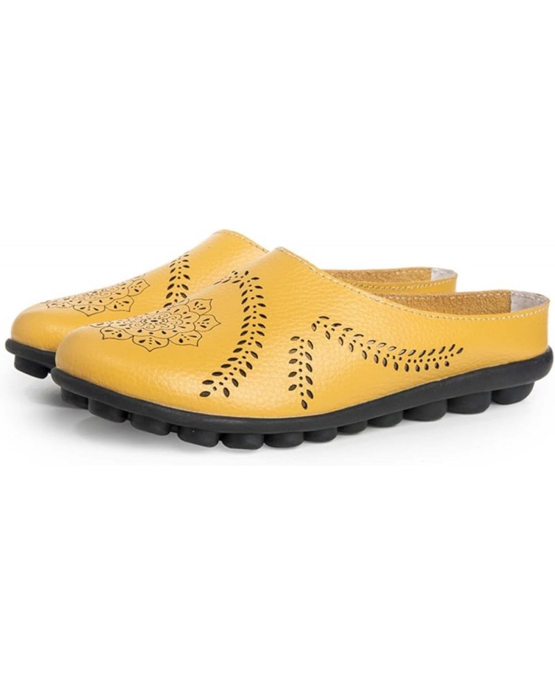 Women's Owlkay Casual All-Match Hollow Slippers,Soft Sole Slide Sports Sandals Loafer, Comfortable Slip-on Mules Yellow $18.3...