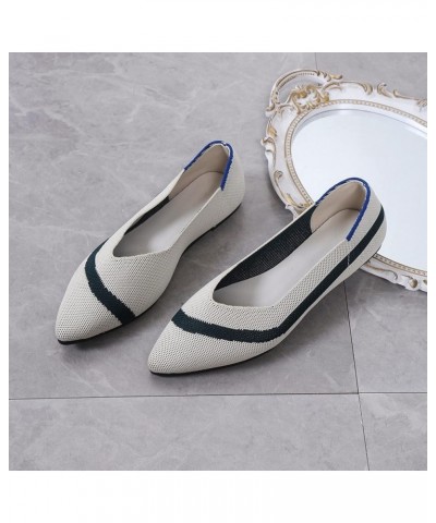 Ladies Fashion Mesh Breathable Shallow Mouth Shoes Pointed Toe Flat Womens Casual Dress Shoes with Arch Support White $14.58 ...