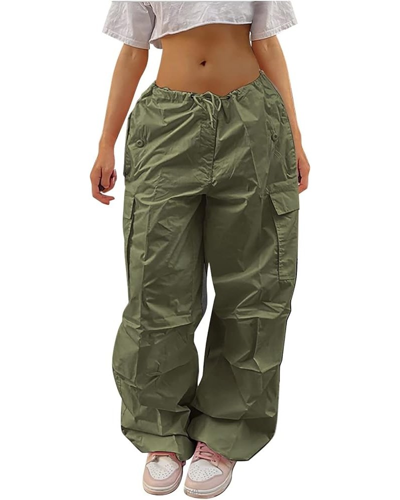 Summer Clothes for Women Straight Cargo Pants Straight Wide Leg Loose Casual Trousers Harem Pant Pants - Green $13.25 Boots