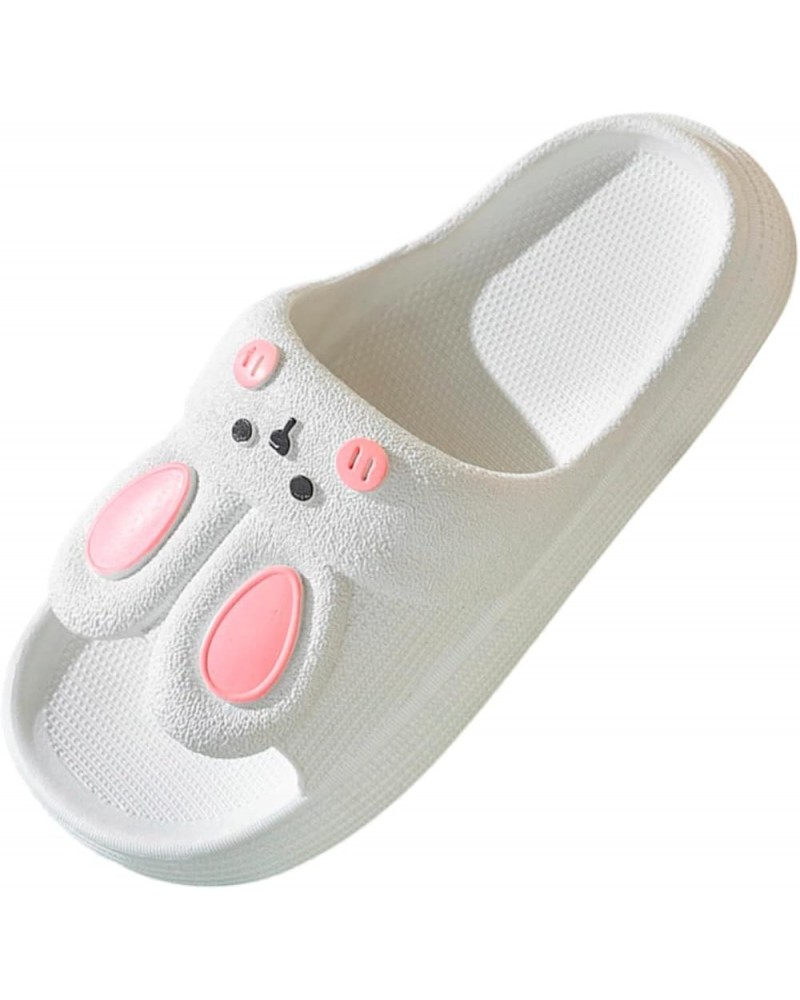 Heated Slippers Women Rechargeable Slippers For Women Summer Thick Soles Bath Indoor Home Dormitory Cartoon White $14.68 Slip...